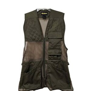 Allen Shooting Vest Mens M/L Olive Green Mesh Tactical Quilted Utility Pockets